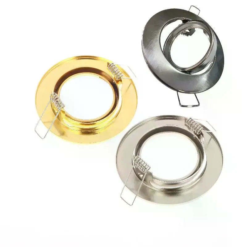 1 Set Round Fixture Downlight Led Holders Cutout For Bulb Holder Recessed LED Spot Light MR16 GU10 LED Downlights Frame