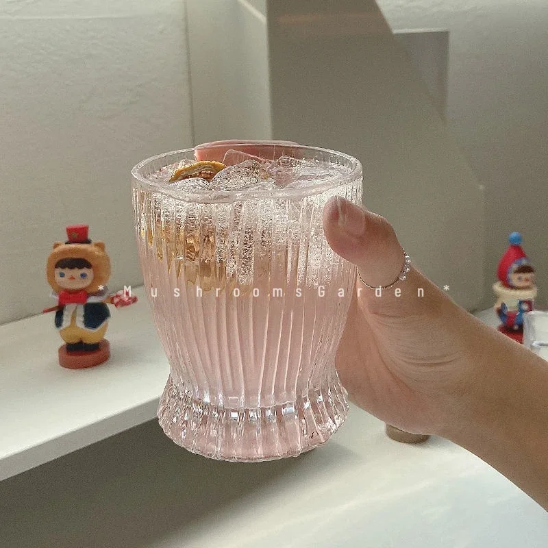 *Mushrooms Garden*Korean style crystal glass champagne glasses small barbarian flame cup office home milk drink cup