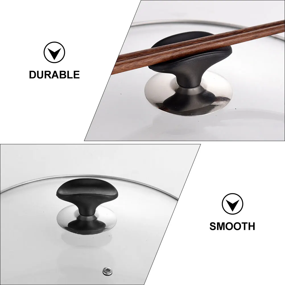 

6 Pcs Lid Button Frying Pan Lids Knob Stainless Steel Heat Resistant Pot Cookware Knobs Plastic Handles Kitchen