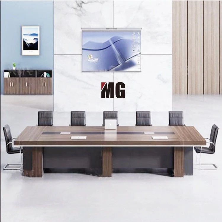 Nova chegada high end clássico executivo escritório mesa de conferência luxo móveis de escritório moderna mesa de conferência para 6