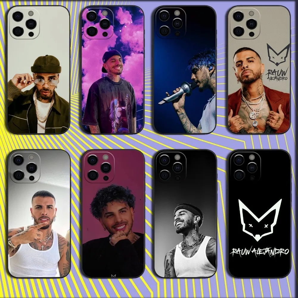 Music R-Rauw Alejandro Rap Phone Case For iPhone 16,15,14,13,12,11,Pro,X,XS,Max,XR,Plus,Mini Soft Black Cover