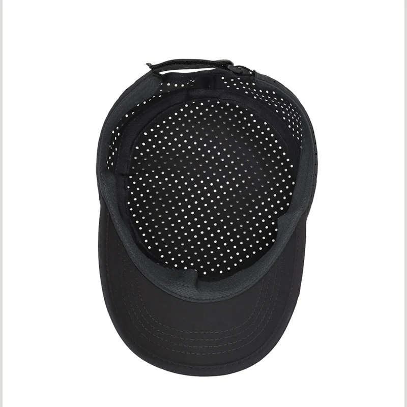 Men Women Breathable Flat Top Cap Quick Dry Sports Sun Hat Outdoor Running Golf Baseball Cap 2