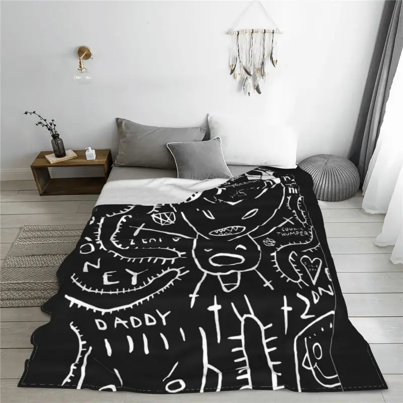 Die Antwoord Drawing White Ships Fast Blanket Luxury Bedspread Ultra-Soft Cover Blanket Home Decotation