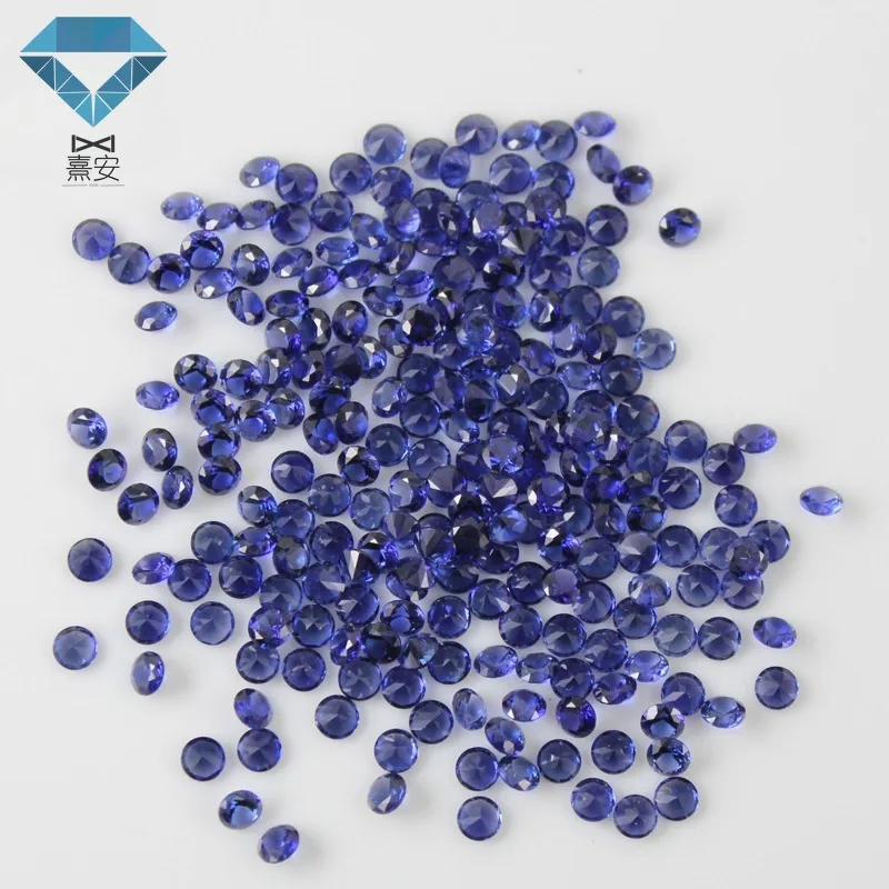 100pcs Corundum Dark Stone Loose Lab Created Russia Synthetic Sapphire 2mm Blue Small Loose Sapphires XIAN Gems Factory Directsa