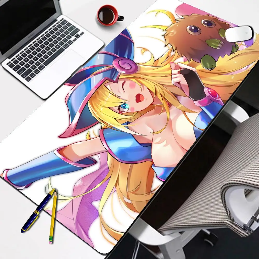 Dark Magician Girl Large Mousepad Yu Gi Oh Gamer Mouse Pad  HD Printing Non-slip Deskmat Office Carpet Computer Accessories