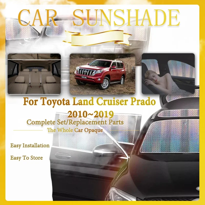 

Car Window Sunshade For Land Cruiser Prado LC150 J150 2010-2019 Aluminum Film Sun Window Visor Windshields Cover Car Accessories