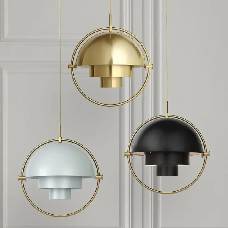 

Danish Rotating Metal Helmet Pendant Light Bar Counter Restaurant Modern Designer Bedroom Headboard Art Decoration Hanging Lamp