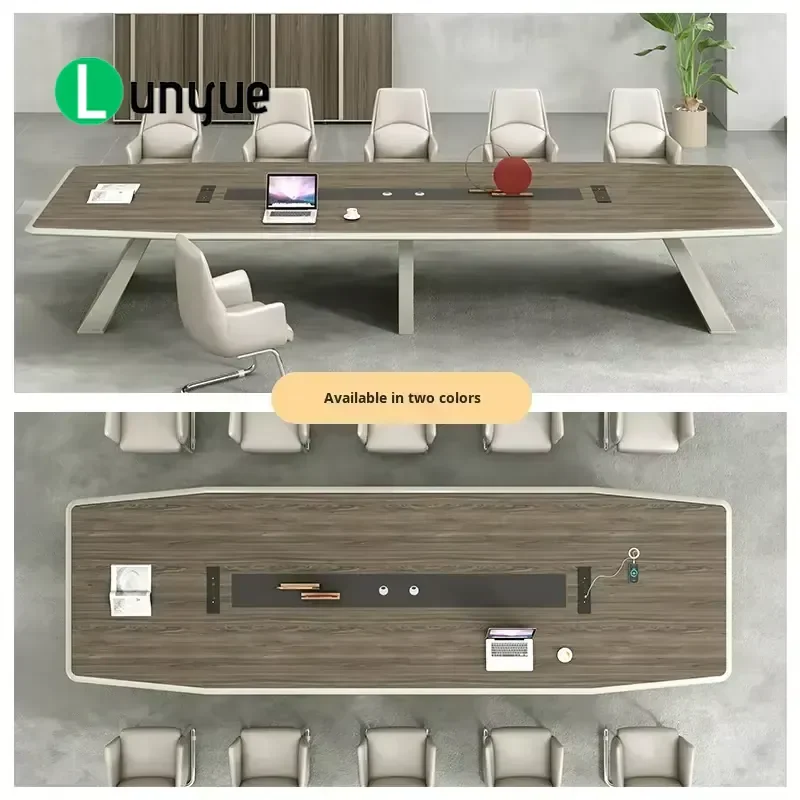 Modern Rectangular Conference Table Large Boardroom Meeting Desk Custom Office Furniture for Business Negotiation Training