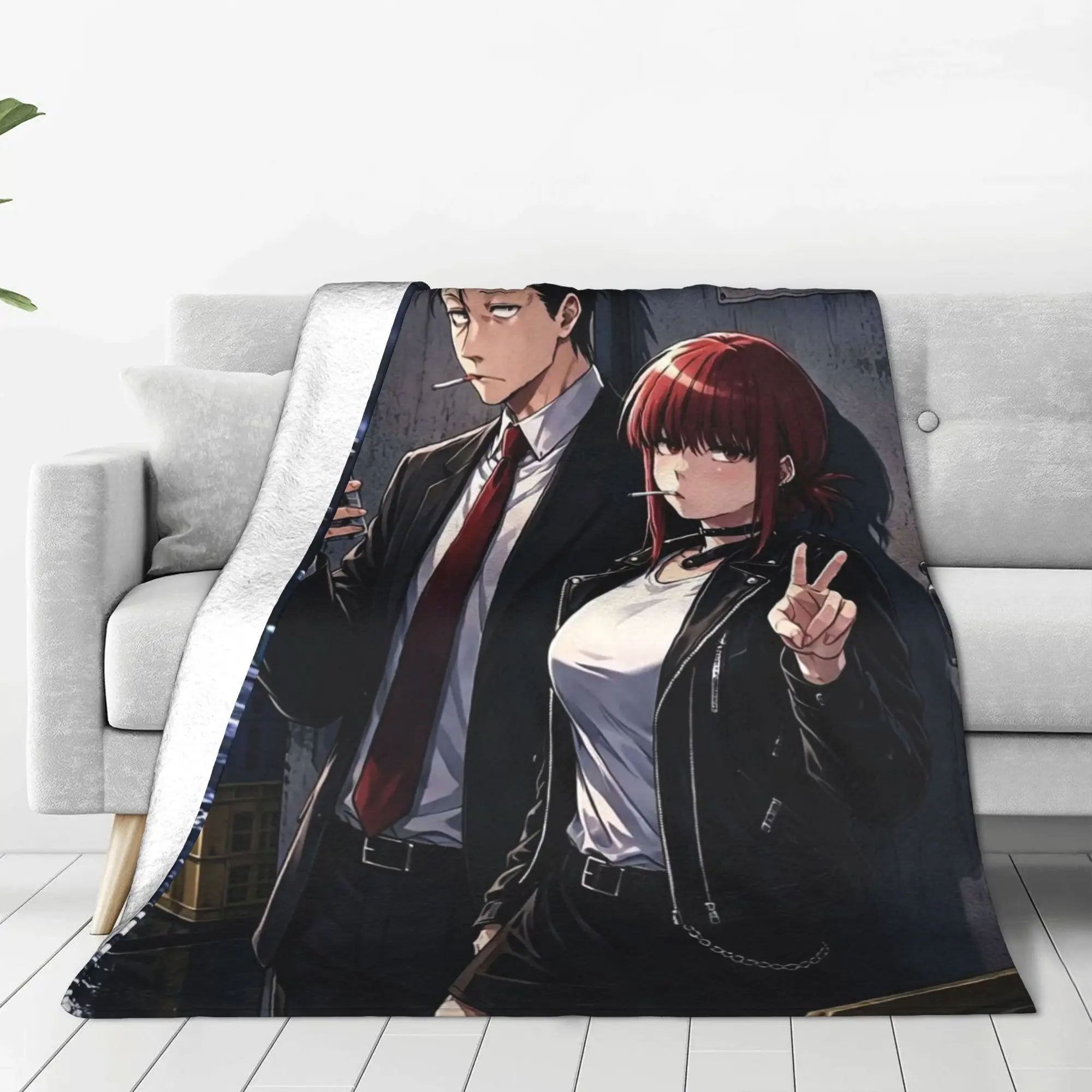 Smoking Behind the Supermarket with You Blanket Spring Autumn Breathable Thin Throw Blankets For home  Plush Thin Quilt