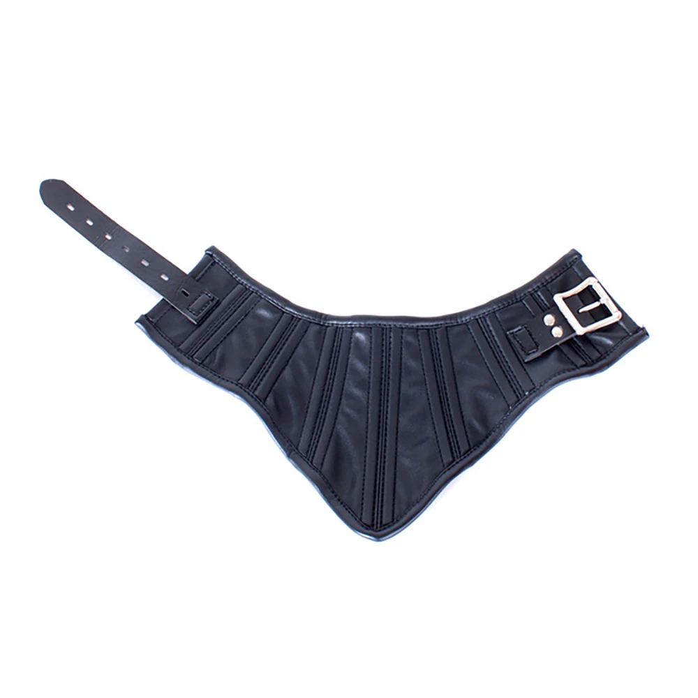 Erotic Black Soft Sponge Padded Inside Leather Chastity Posture Neck Collar For Bdsm Choker Bondage Couples Harness Sex Products - Image 5