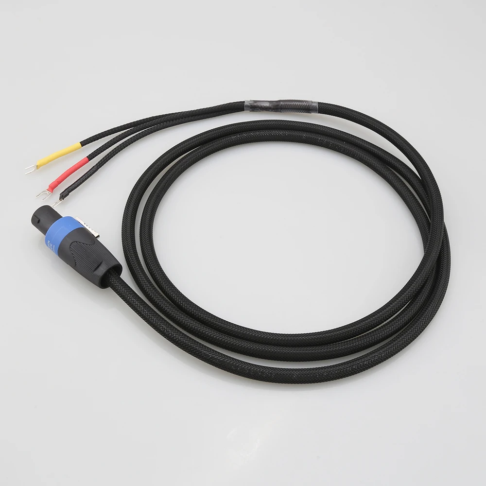 Hi‑Fi Audiophile 3 Wire High‑Level Subwoofer Cable Speakon To Banana Plug Audio Wire for REL BK MJ Acoustics Sub Bass System