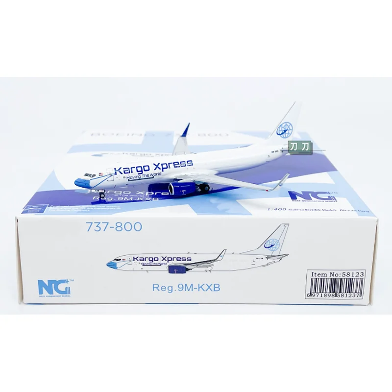 

NG 1/400 Scale Kargo Xpress B737-800 9M-KXB Die-cast Alloy Aircraft Model Collectible Decorative Item Gift