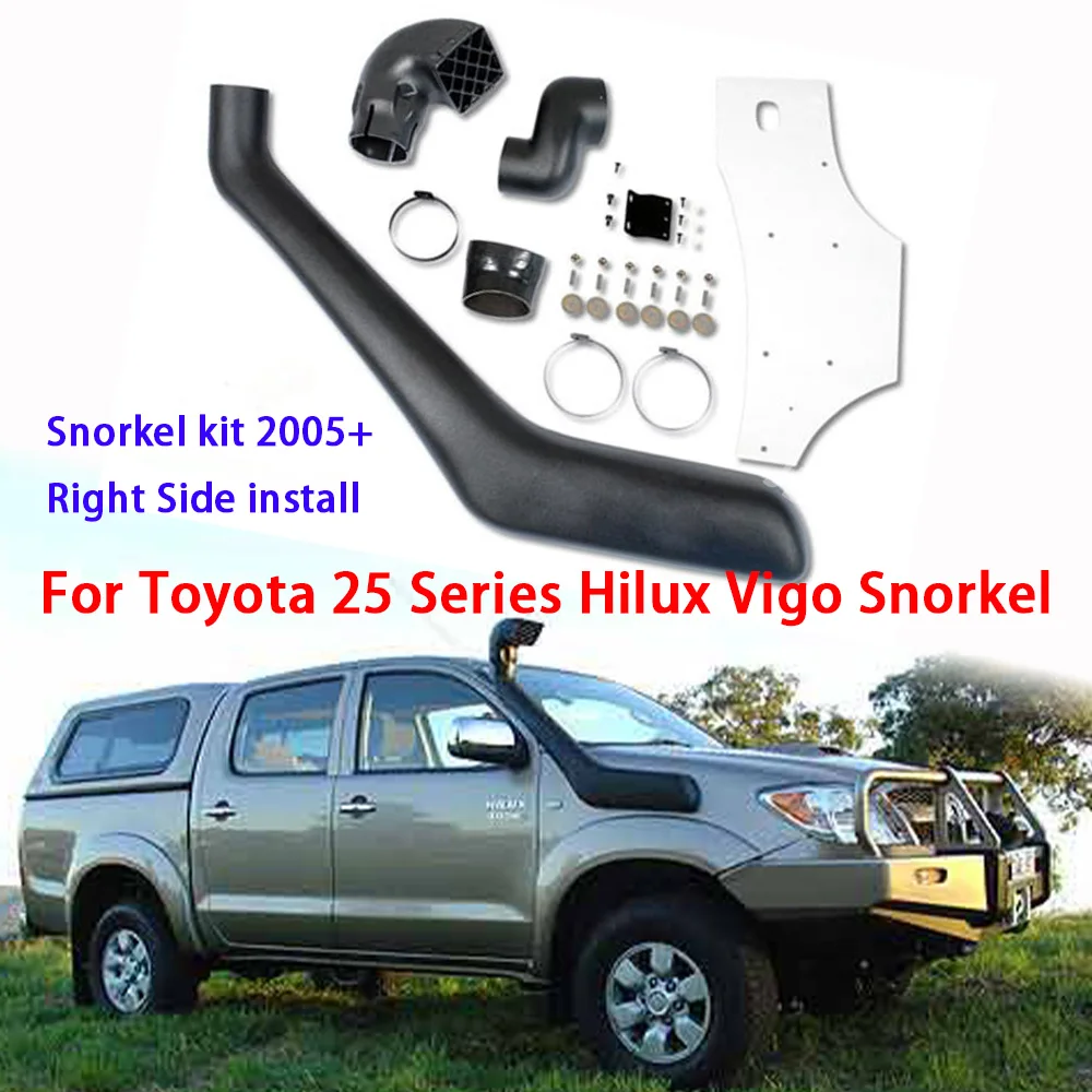 

For Toyota Hilux Vigo 25 Series 2005+ Car Airflow Snorkel Kit Intake Matte Black Pickup 4x4 Air Ram Intake Snorkel Kit
