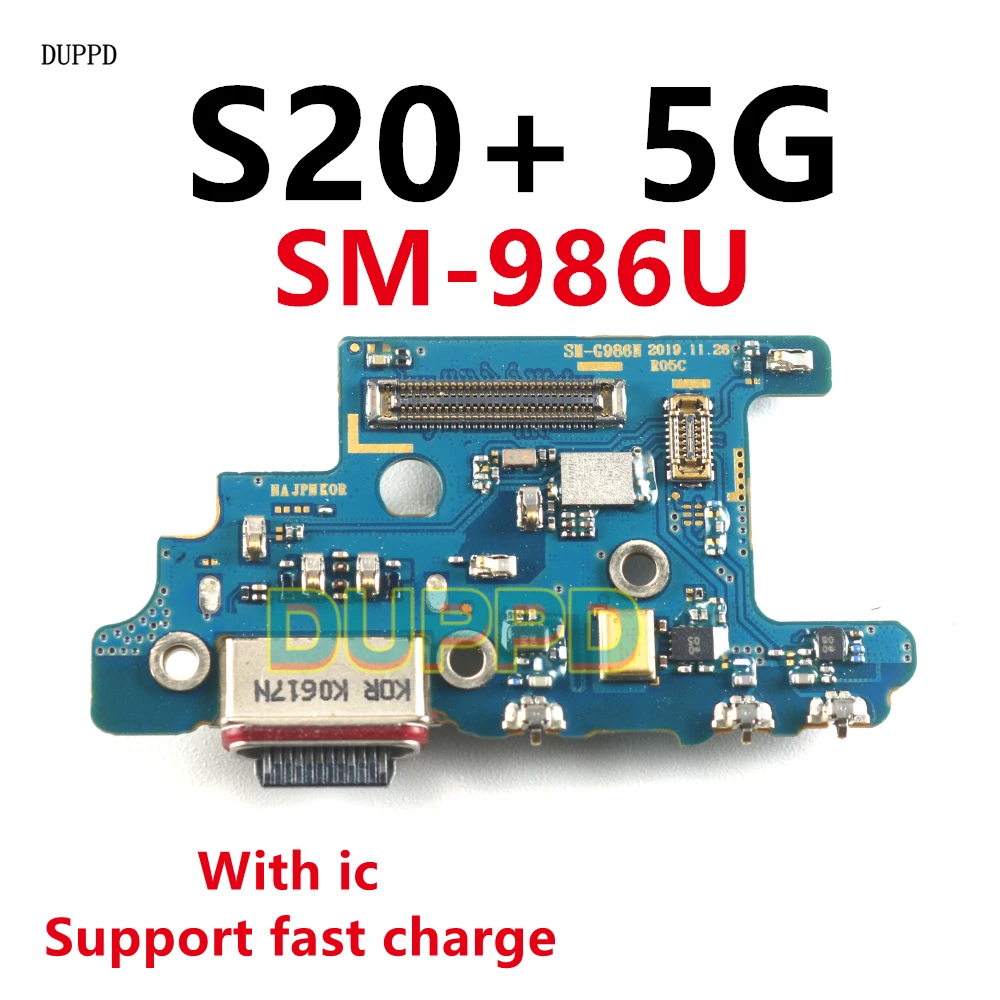 USB شحن ميناء ميكروفون حوض موصل مجلس الكابلات المرنة لسامسونج S20 زائد G986N G986B G986U G986F S20 +