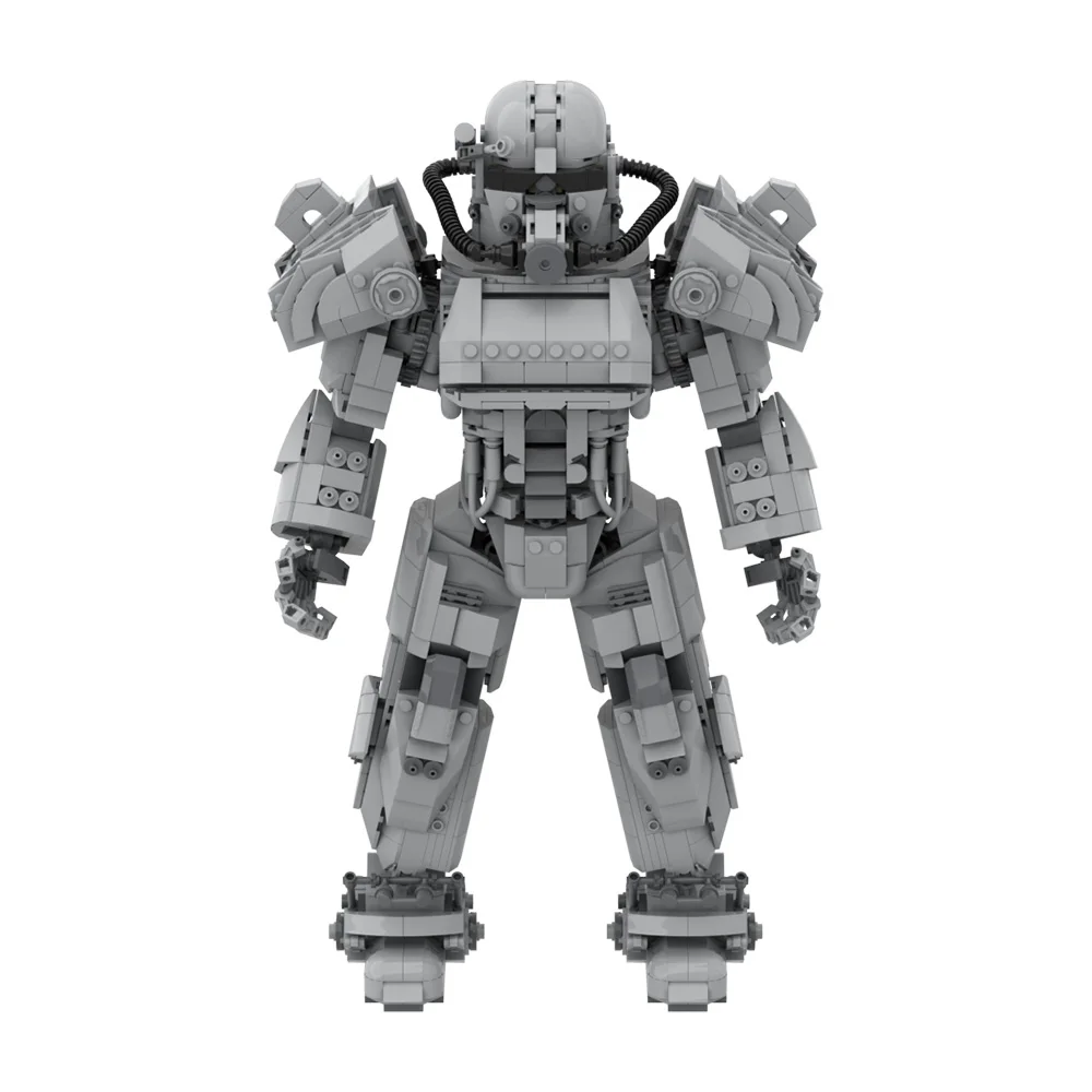 

MOC T-60 Powered Combat Infantry Armor Model Building Blocks Battle Armor Robot Display Stand Assembly Brick Toy Adult Gift