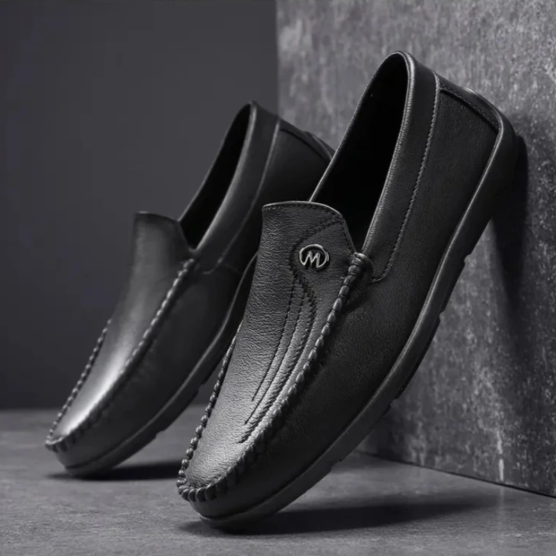 Men's New Bean Shoes Fashionable and Trendy Easy-to-match Slip-on Shoes Driving  Casual Loafers Shoes