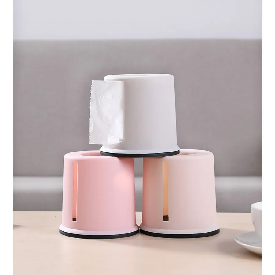 European plastic paper box creative living room household tissue box simple cute napkin restaurant coffee table roll paper tube