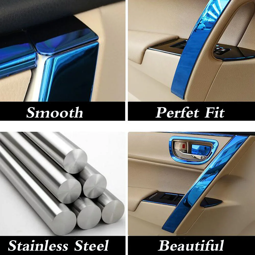 Stainless Steel Car Interior Door Armrest Protective Trim Frame Auto Accessories For Toyota Corolla Altis 2014-2016 2017-2019