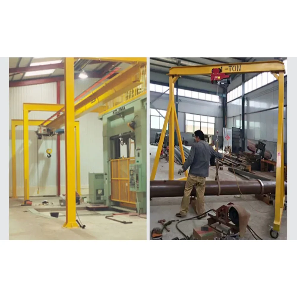 Mobile gantry crane small hand push detachable electric lift