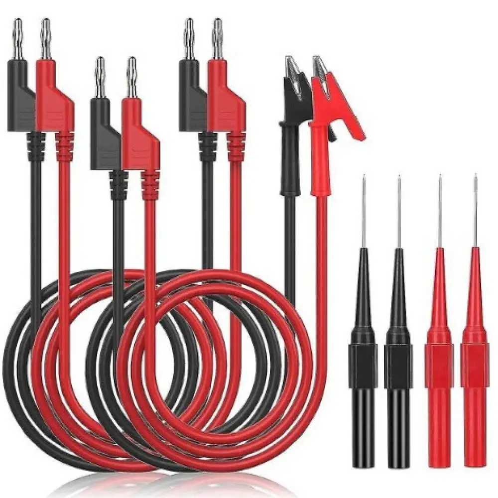 High Accuracy Testing Leads Alligator Clip Banana Connector Soft Pure Copper Wire Tool For Electrical Repair Equipment