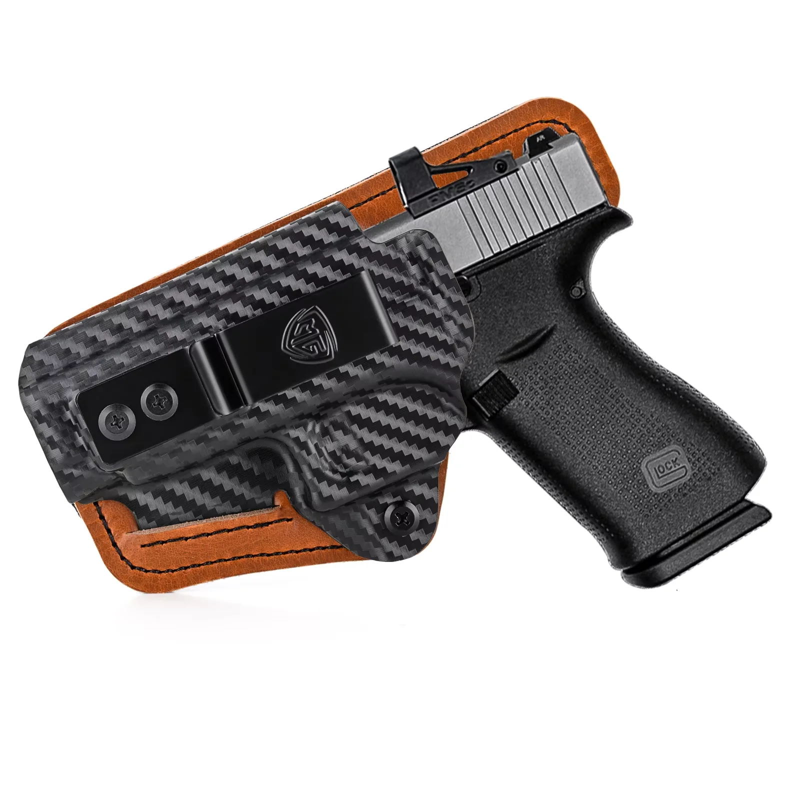 P365 X Macro Holster mit Komfortpolster IWB Kydex Leder Hybrid-Holster für Sig Sauer P365 XMACRO Rotpunktvisier Verdecktes Tragen