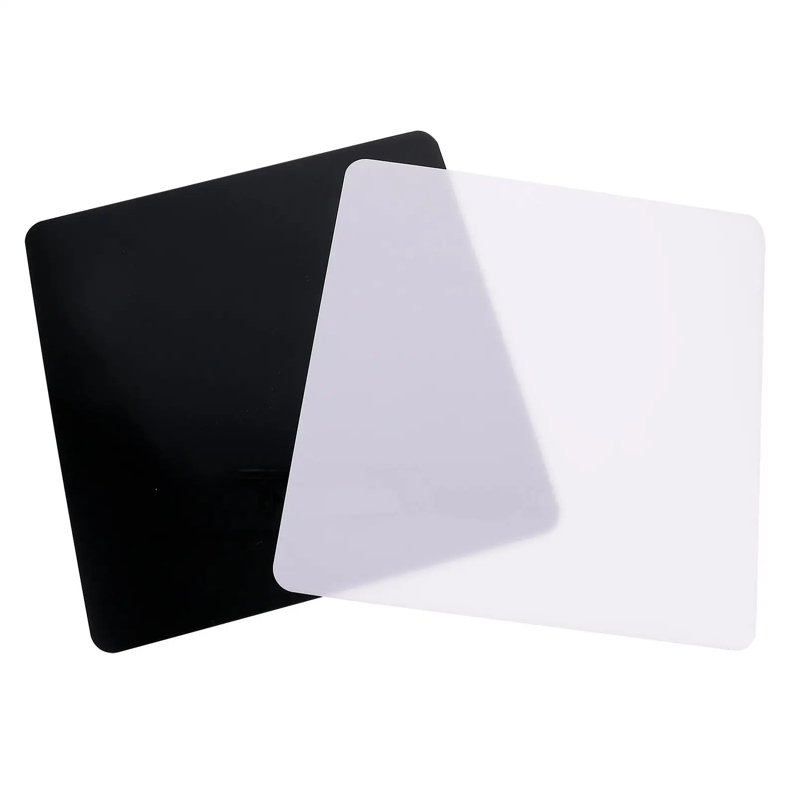 

2pcs Acrylic Reflection Board Black White Photography Props Mirror Smooth Surface for Jewelry Shooting Background