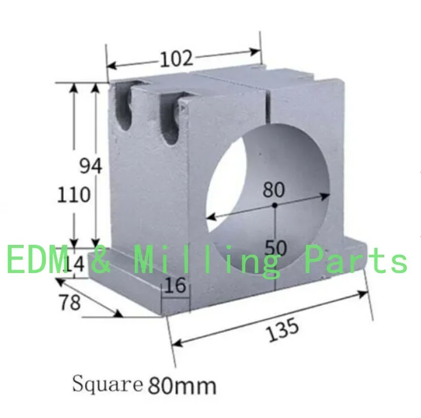 Engraving Machine Spindle Fixture Square Seat Spindle Motor Fixture Motor CNC For Engraving Mill Tool