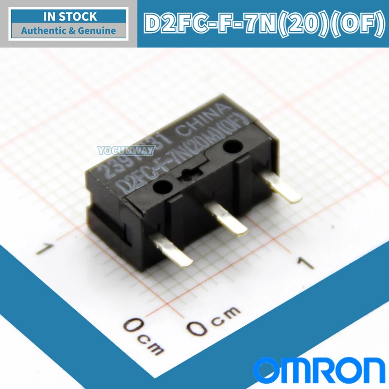 

10pcs-100pcs D2FC-F-7N(20M)OF New Original Micro Switch OMRON White Dot Limit Switch Mouse Button Repair Wholesale