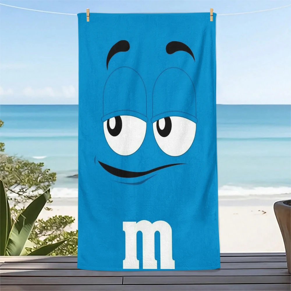 M-M-MS Creative Chocolate Print Beach Towel,Multi-Purpose Towel,For Sport Fitnes Swimming And Outdoor Activities