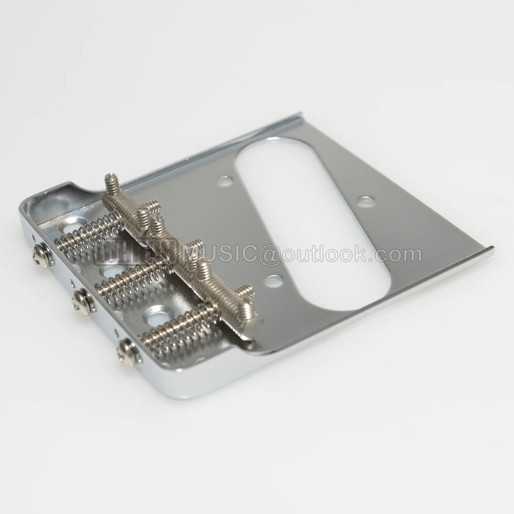 clearance sale！Vintage Chrome Guitar Bridge Thread Iron Chrome Material Saddles for Tl Electric Guitar Replacement
