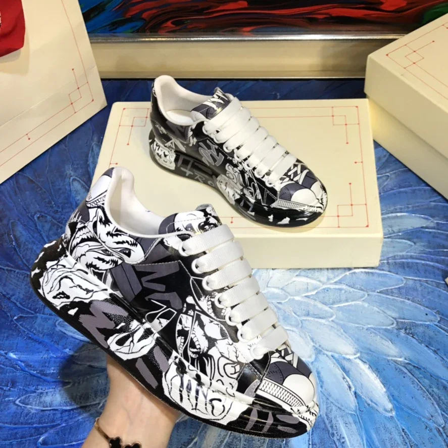 

Top High Quality Womens Trendy Casual Shoes 34-46 Luxury Mens Real Leather Unisex Sneakers Designr Lovers Tide Shoes YN01478