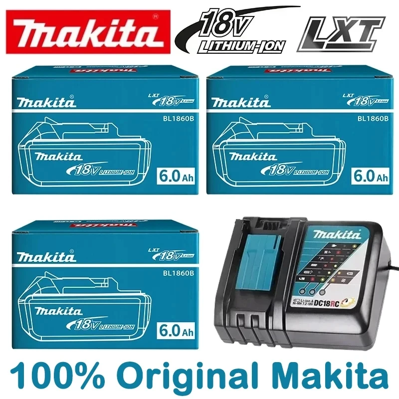 

Makita 100% Original 18V 3Ah 3000mah Makita Battery BL1830B BL1850B BL1850 BL1840 BL1860 BL1815 Replacement Lithium Battery