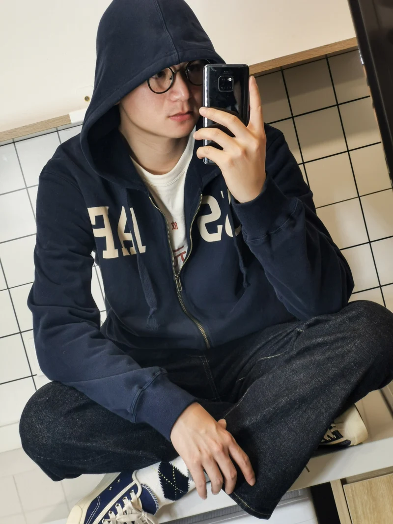 

Утепленная толстовка Exianen 490г с капюшоном на молнии, в американском ретро-стиле, для молодежи, повседневная, зимняя