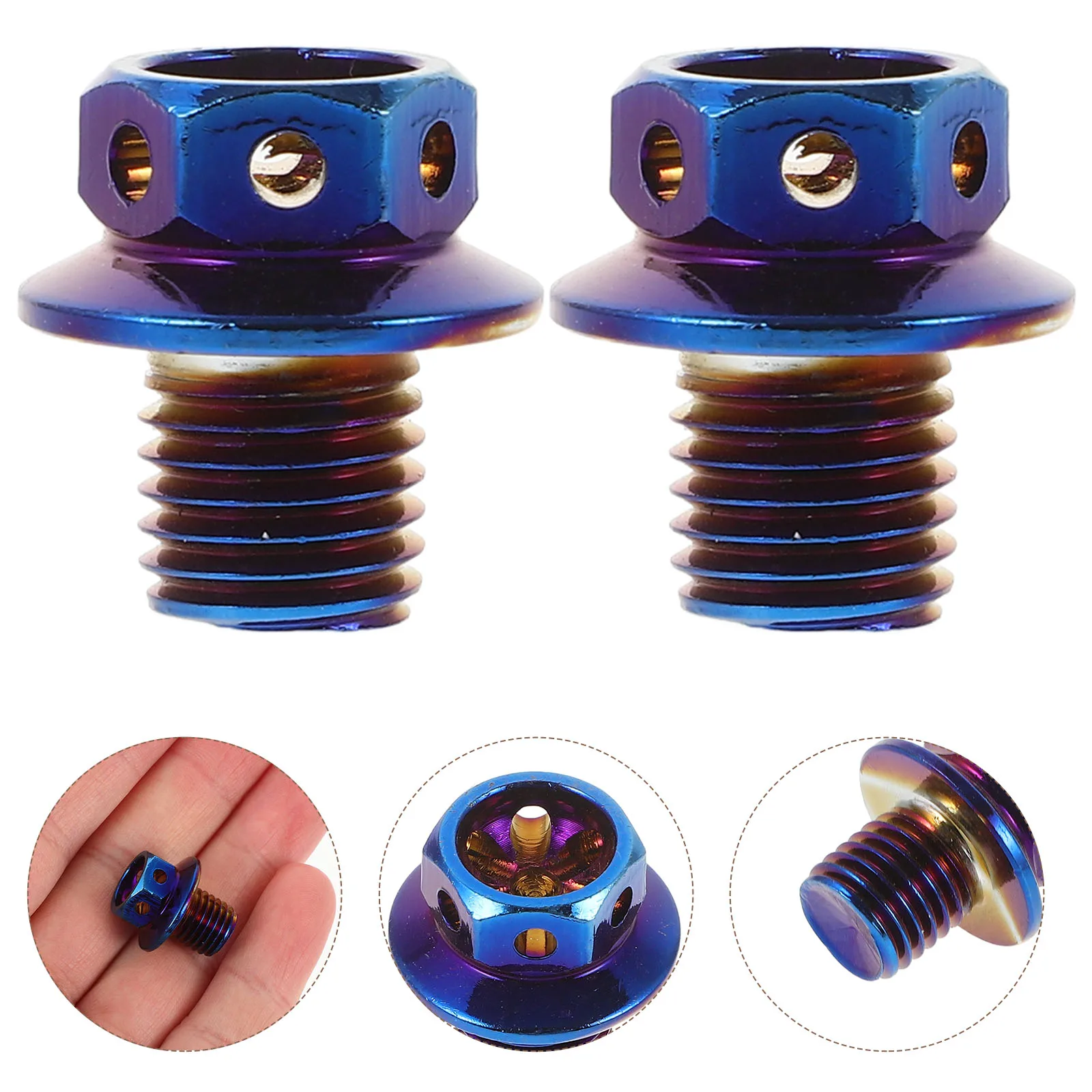

2pcs Motorcycle Rearview Stainless Steel Handlebar Mirror Hole Screws Replacement For Electric Vehicle Modification Durable