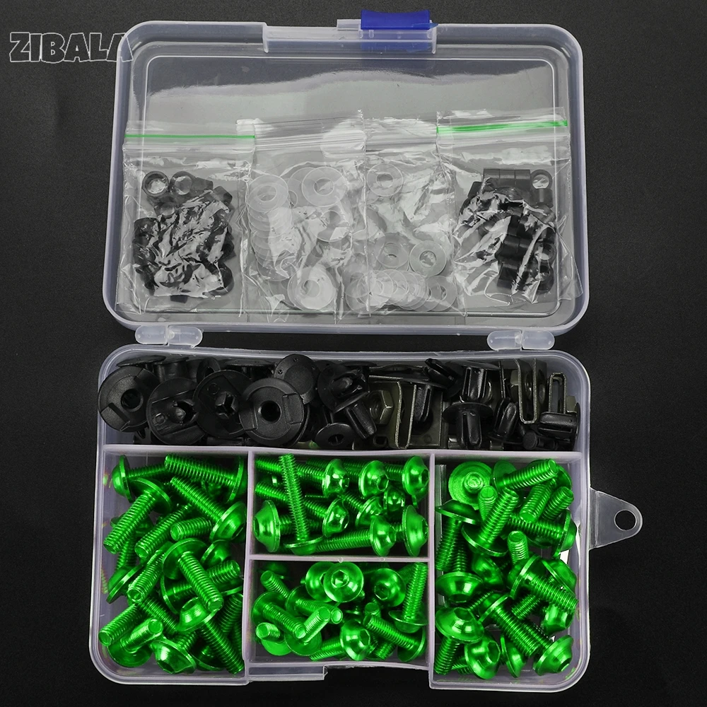 

For Kawasaki ZZR 250 600 1200 ER-5 ER6N VERSYS-X 250 Z 125 PRO 250 SL 300 400 Moto Fairing Bolts Screws Nuts Kit Fastener Clips