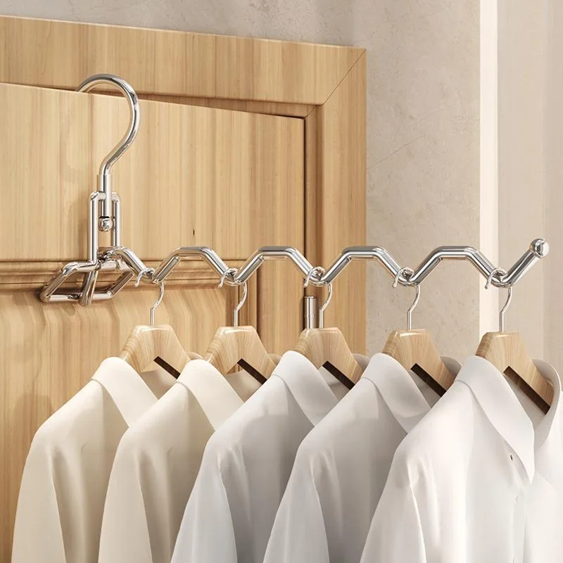 Folding Stainless Steel Clothes Hanger Multifu Travel Hotel Drying Hanger Essential Trips Home Simple Hanging Clothes Hangers