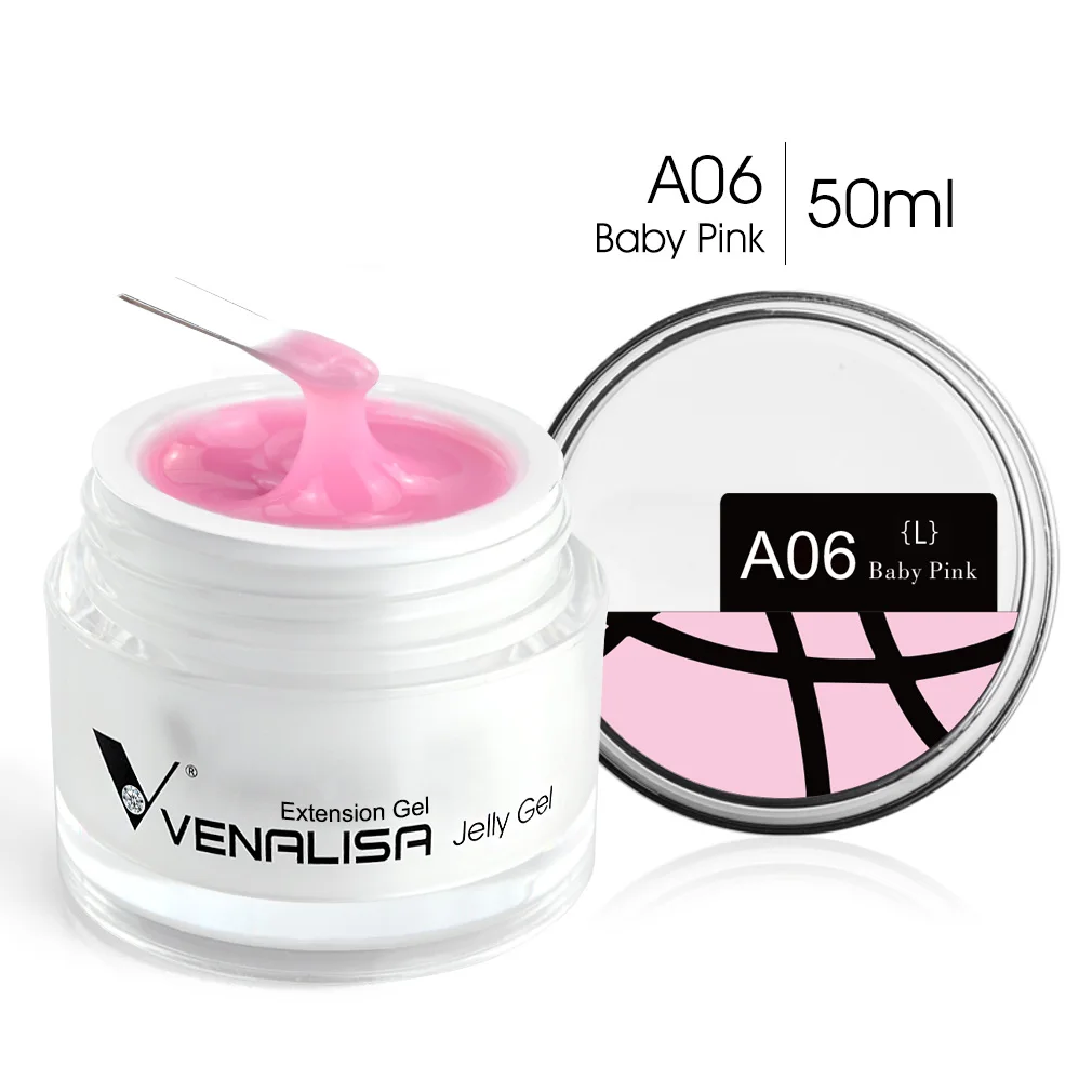 Ven alisa 50ml Rose Pink Builder Gelee Gel Erweiterung Nagels tudio profession ell verwendet selbst nivellierende transparente Gel Nagel Gel politur