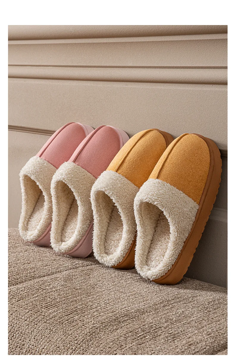 2026 Herren-Baumwoll-Hausschuhe für Herbst und Winter, weiche, warme und rutschfeste Hausschuhe mit weicher Sohle, Baumwollschuhe für Studenten – Detail 11