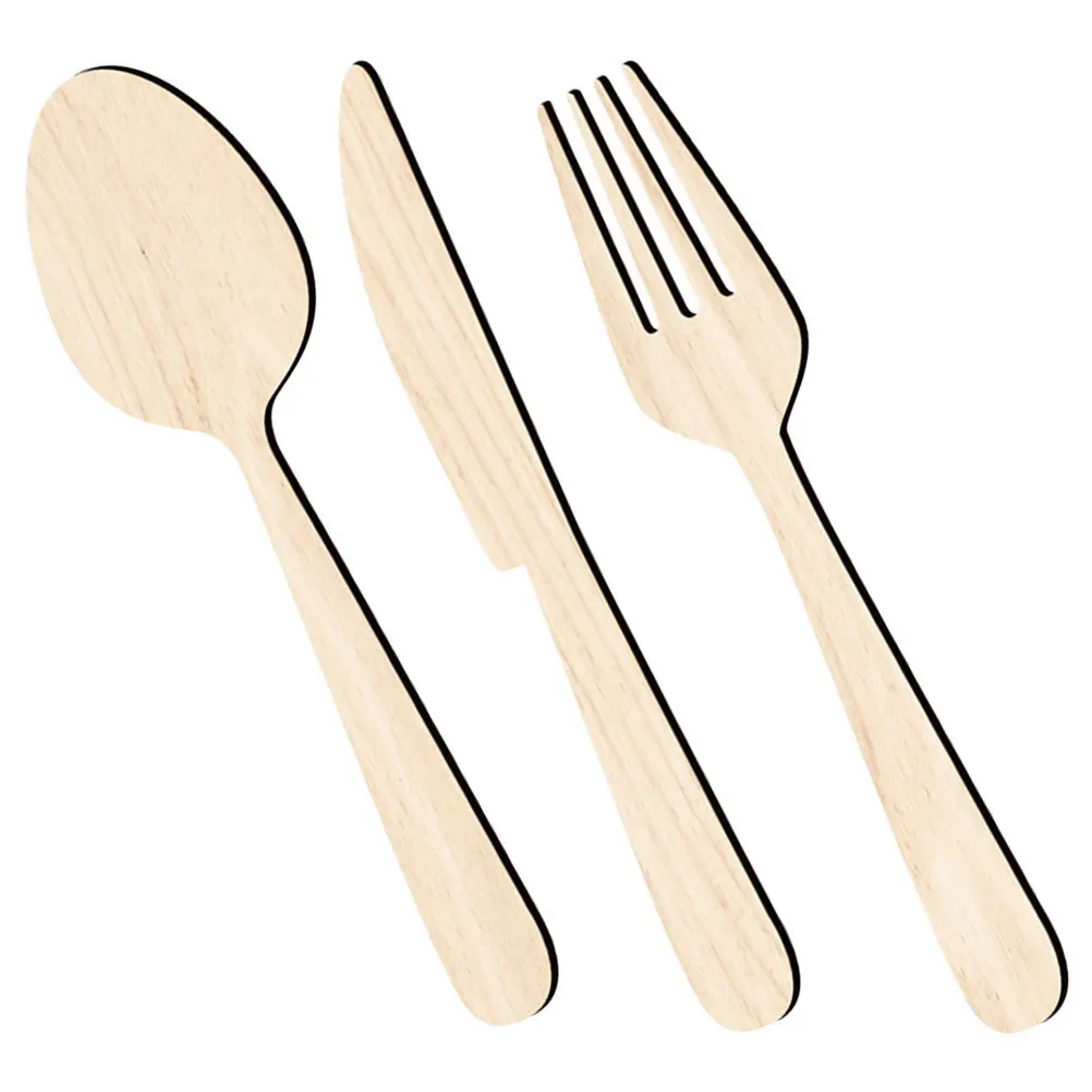 

1Set Rustic Wooden Fork Spoon Knife Signs Kitchen Wall Decor Farmhouse Home Dining Room Decoration Stylish Texture