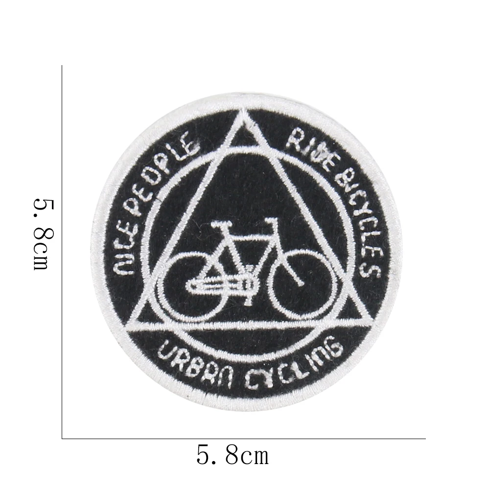 Round Urban Cycling Sport Bicycle Biker patch ricamo Sport Applique Stickers distintivi Iron on Transfers for Clothing Parts