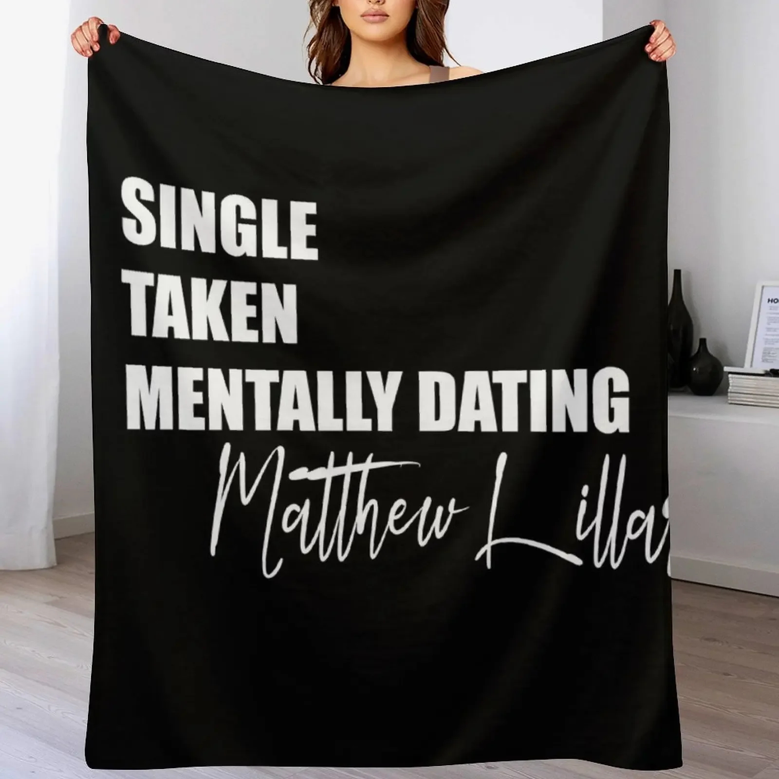 

Mentally Dating Matthew Lillard Throw Blanket Warm Accent Blanket for Living Room Decoration