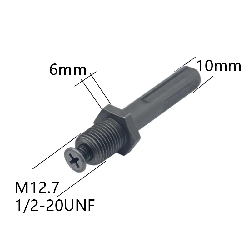 Mandril de broca sem chave, 1/2-20unf, 13mm, haste sextavada/sds/soquete, adaptador fêmea quadrado, ferramenta de hardware, mandris de chave