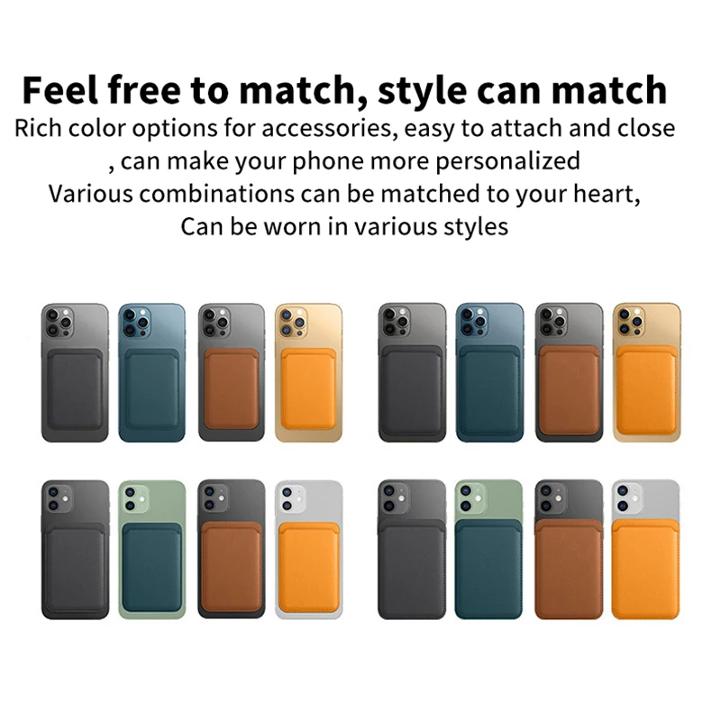 For Magsafe Magnetic Luxury Leather Card Holder Wallet Case For IPhone 14 Pro Max 13 12 Phone Bag Cover Adsorption Accessories