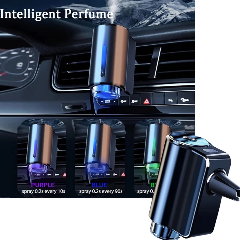 

Автомобильный интеллектуальный парфюмерный диффузор, ароматический автомобильный вентиляционный отверстие, увлажнитель тумана, освежитель воздуха для ароматерапии, удаление запахов, автомобильные аксессуары
