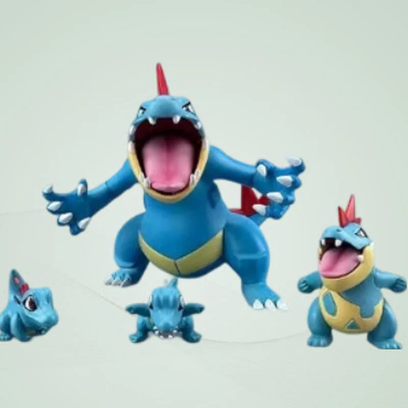 

Фигурка-украшение Pokémon Pocket Monsters - набор моделей Feraligatr и Totodile Evolution, аниме-фигурка, коллекционный подарок