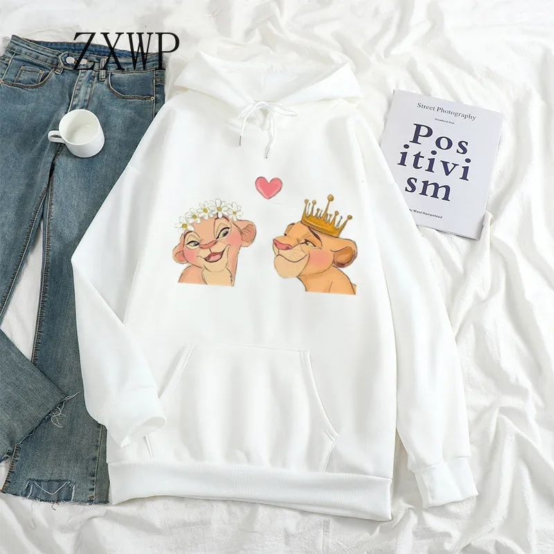 

Kawaii The Lion King Animal Women's Hoodie Cute Bambi Sweatshirt Women Harajuku Cartoon Stitch Love Hoodies Autumn Femme Clothes