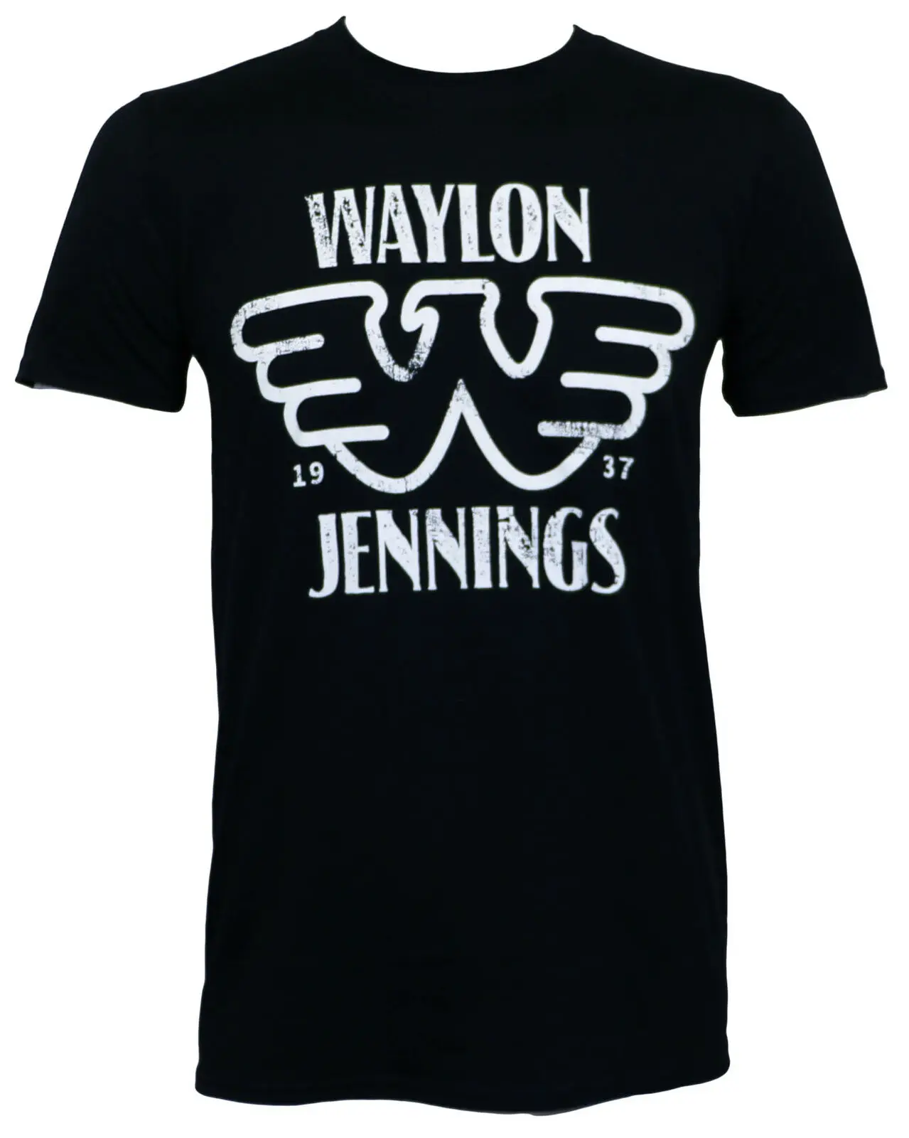 Authentic WAYLON JENNINGS Est. 1937 Slim Fit T-Shirt Printing Top Casual Hip Hop