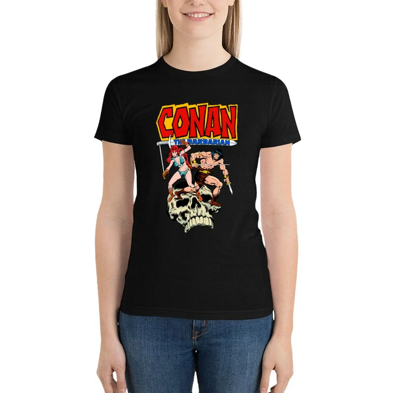 Conan The Barbarian Conan and Red Sonja T-Shirt cute tops shirts graphic tees aesthetic clothes Woman clothing