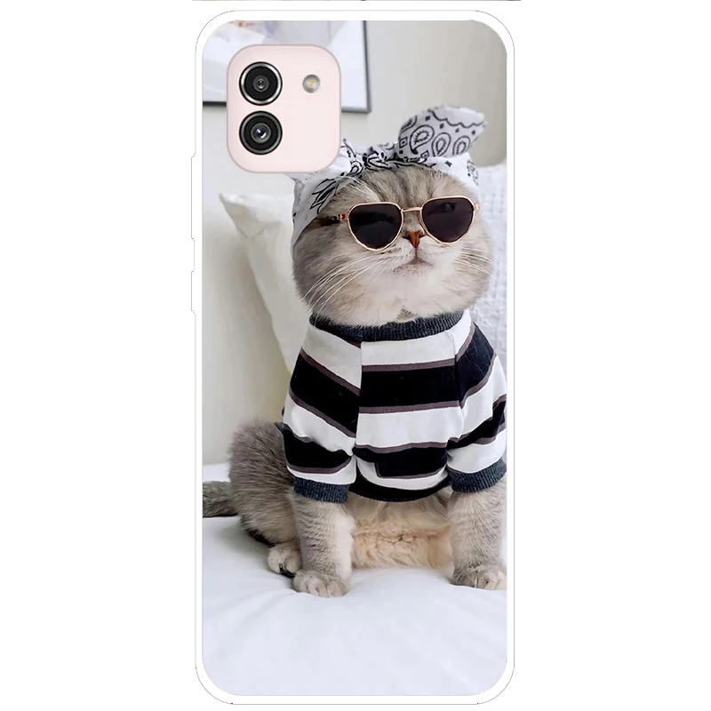 For Samsung Galaxy A03 Case Silicone Cute Animal Back Cover Case For Samsung A03 Phone Bumper On GalaxyA03 SM-A035F/DS 6.5 Inch