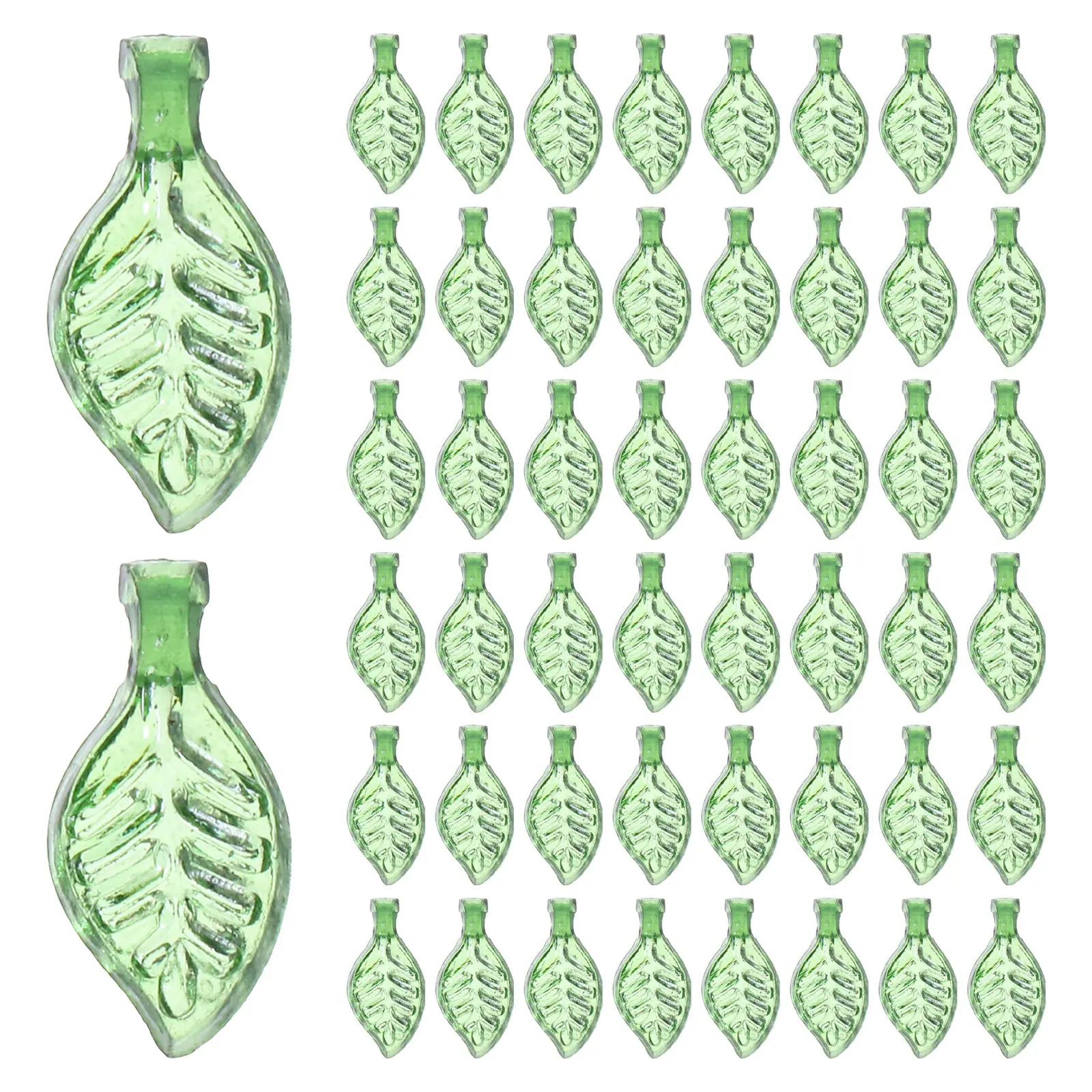 

50 шт. миниатюрных акриловых подвесок в форме листьев, легкие шармы для изготовления украшений, DIY ожерелий, браслетов, серег, поделок, листовые шармы